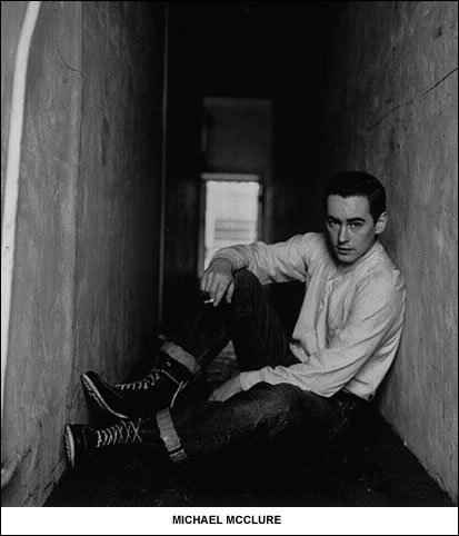black and white photo of poet michael mcclure, taken by harry redl in 1958